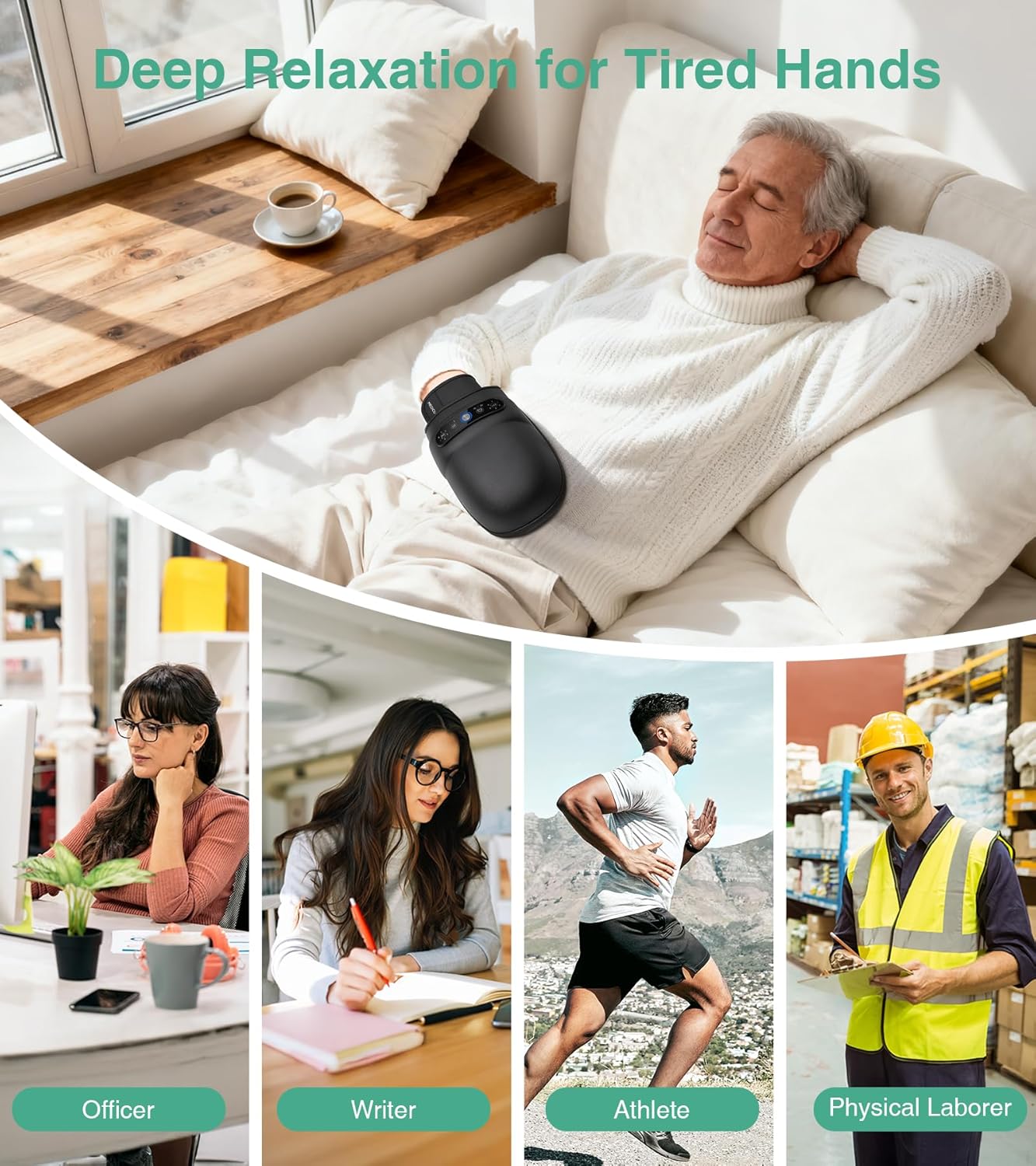 Premium Hand Massager with Heat Therapy